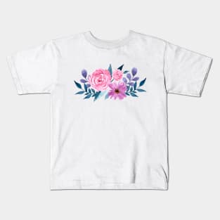 Watercolor Floral Kids T-Shirt